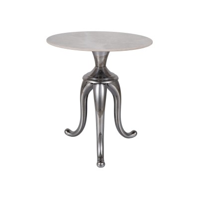 Стол журнальный SIGNAL SNAKE белый/серебряный 48/55